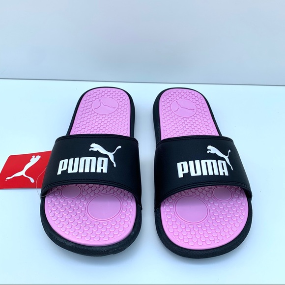 PUMA Cool Cat Women’s slides Black/Pink/White - Picture 2 of 9